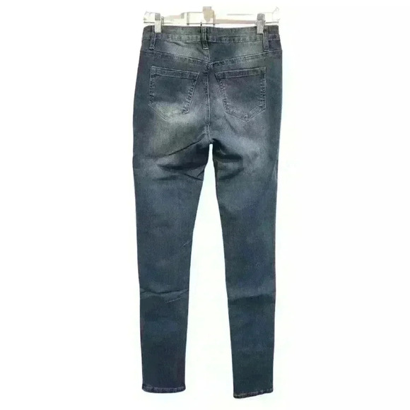 Alloy Apparel Siena High Waist Skinny Medium Wash Tall Denim Blue Jeans - Picture 2 of 10